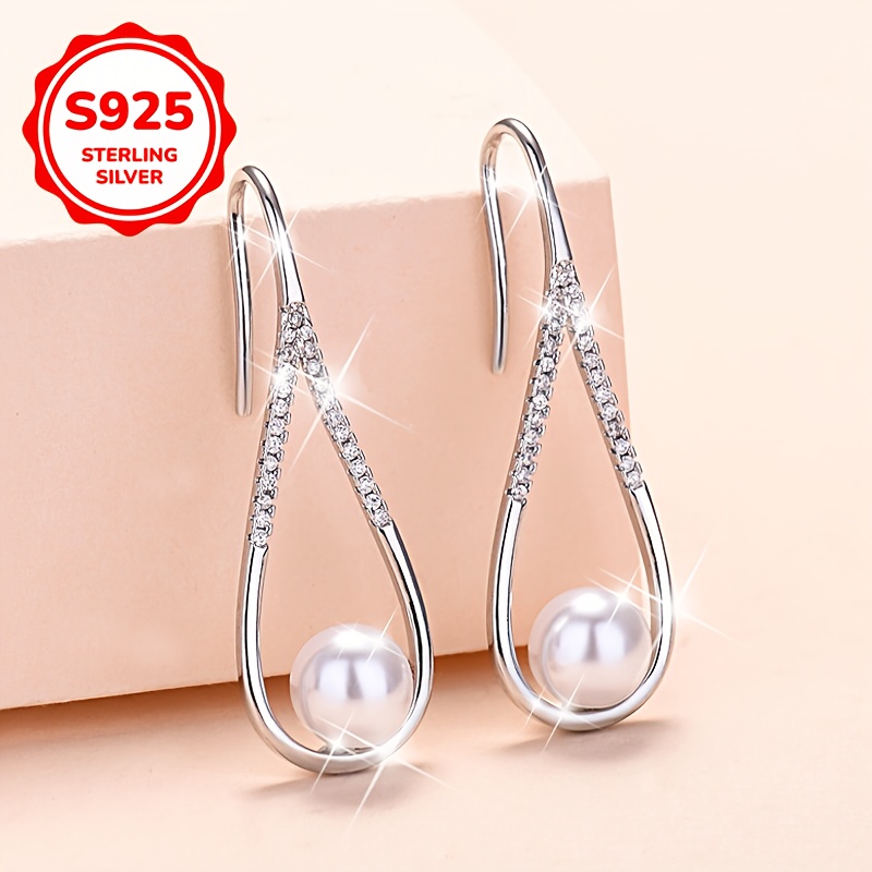 925 Silver Water Drop Earrings, Women's Fashion Jewelry